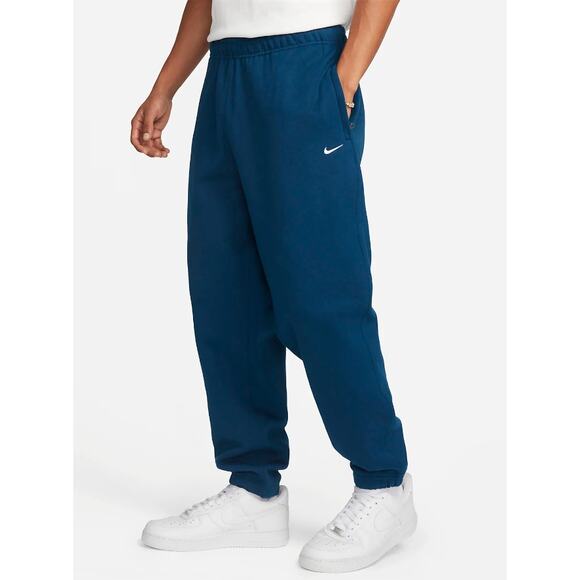 Nike Solo Swoosh Mens Fleece Trousers Sweatpants Blue sz XL - Picture 1 of 9